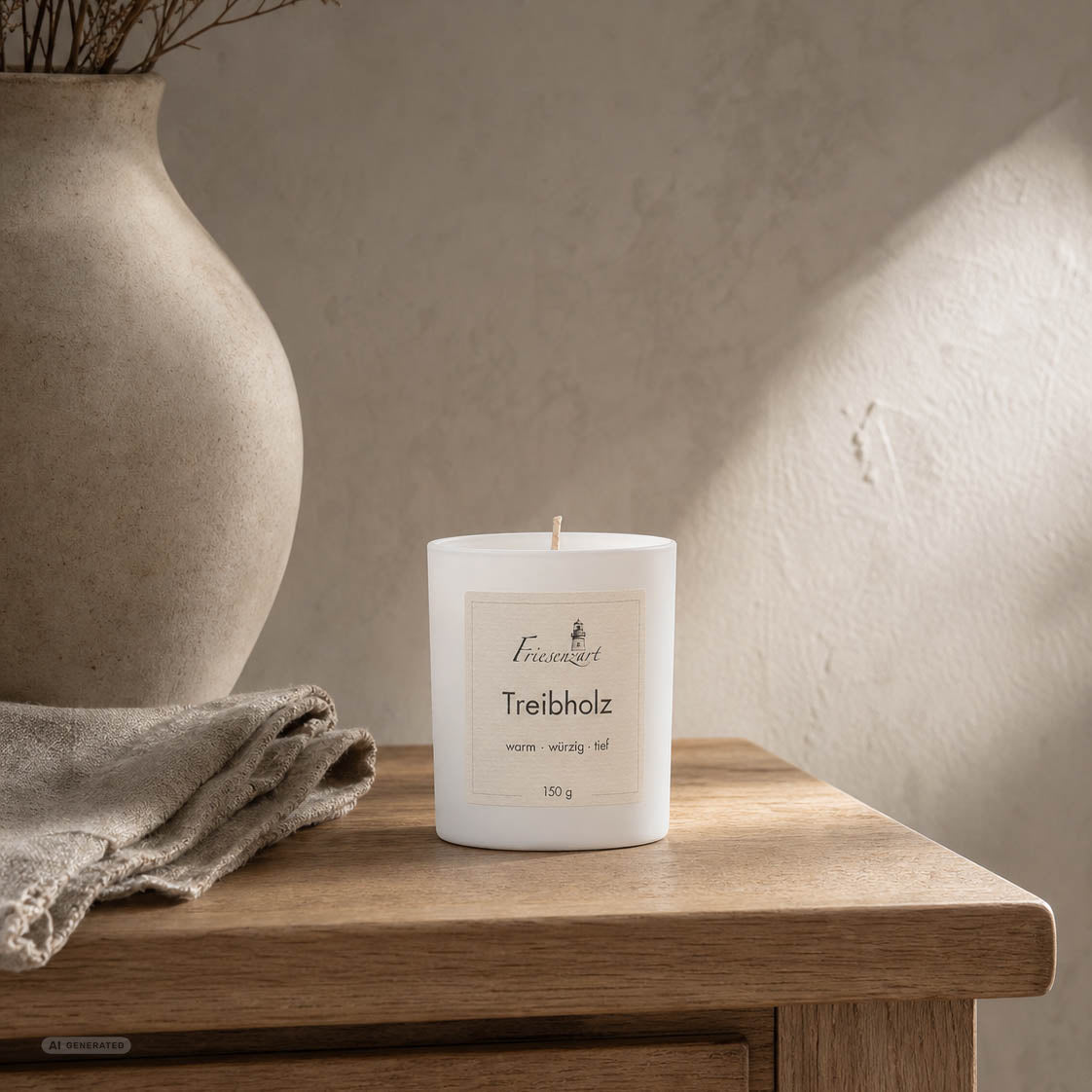 Duftkerze Treibholz warm · würzig · tief