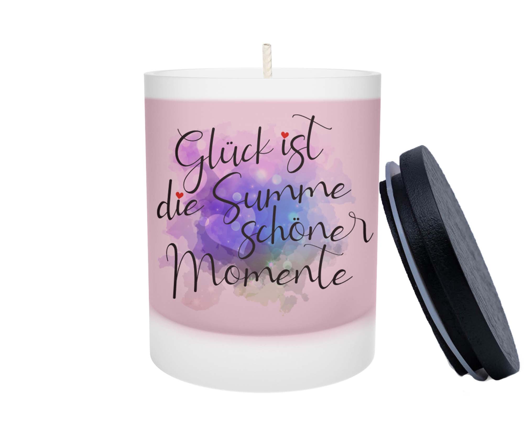 Duftkerze - Glück ist die Summe schöner Momente (Blau)