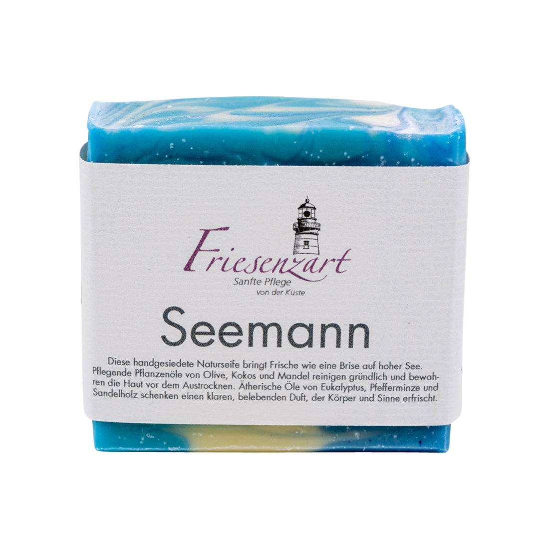 Friesenzart Naturseife Seemann – Salzig-frische Naturseife mit Meeresduft.