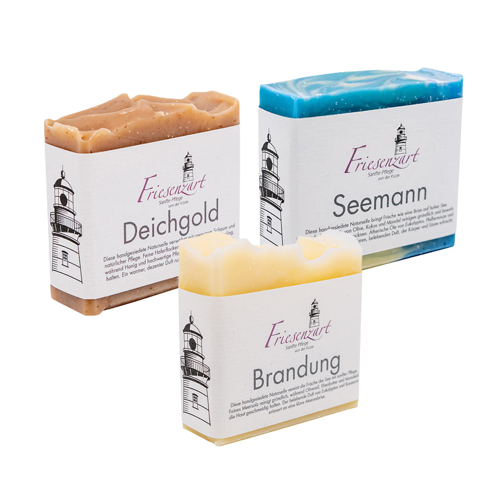 Alltagshelden – Das Pflege-Trio | Naturseifen Geschenkset
