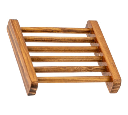 Seifengitter aus dunklem Holz – natürlich &amp; funktional