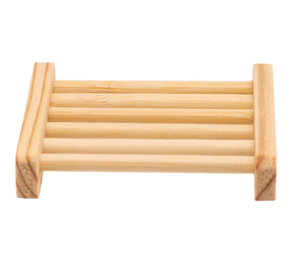 Seifengitter aus hellem Holz.