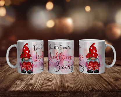Glitzertasse - Du bist mein Lieblings Gnome