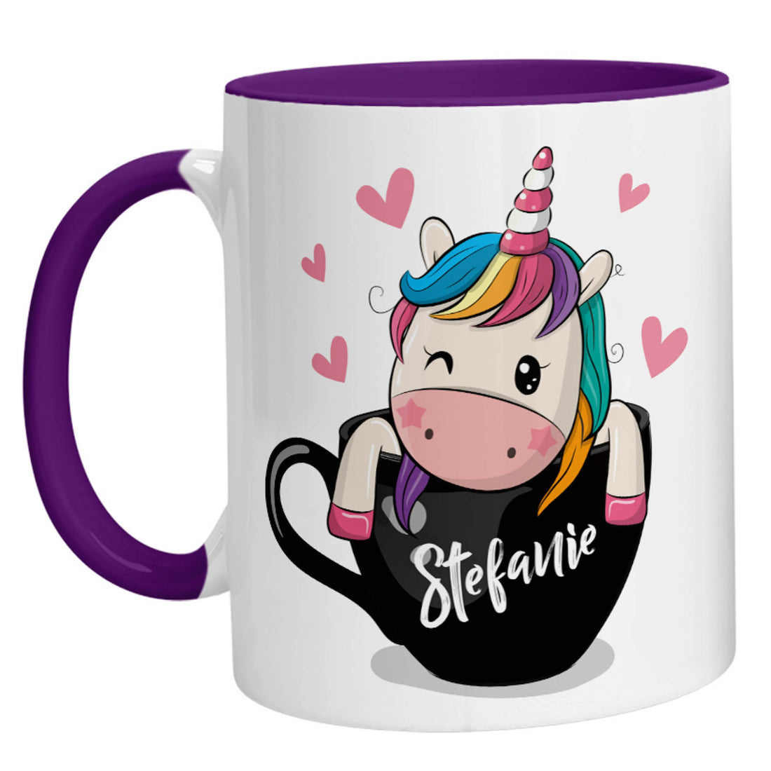 Tasse - Namenstasse Einhorn in Tasse (Personalisiert) - Zwergenstick
