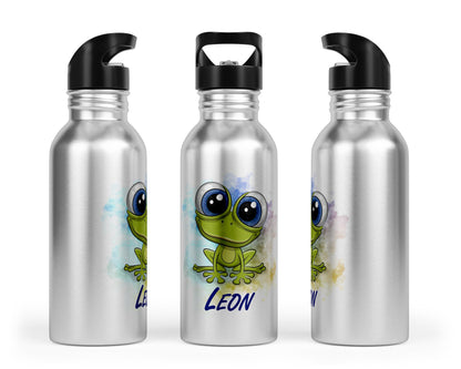 Personalisierbare Kinder-Trinkflasche mit süßem Frosch-Design - Zwergenstick