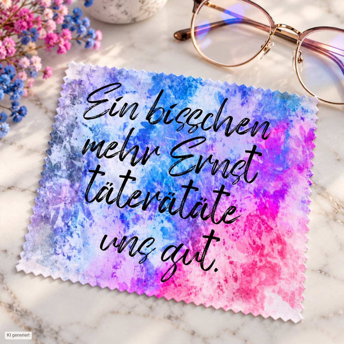 Brillenputztuch - Objektivtuch Ein bisschen mehr Ernst täterätäte uns gut