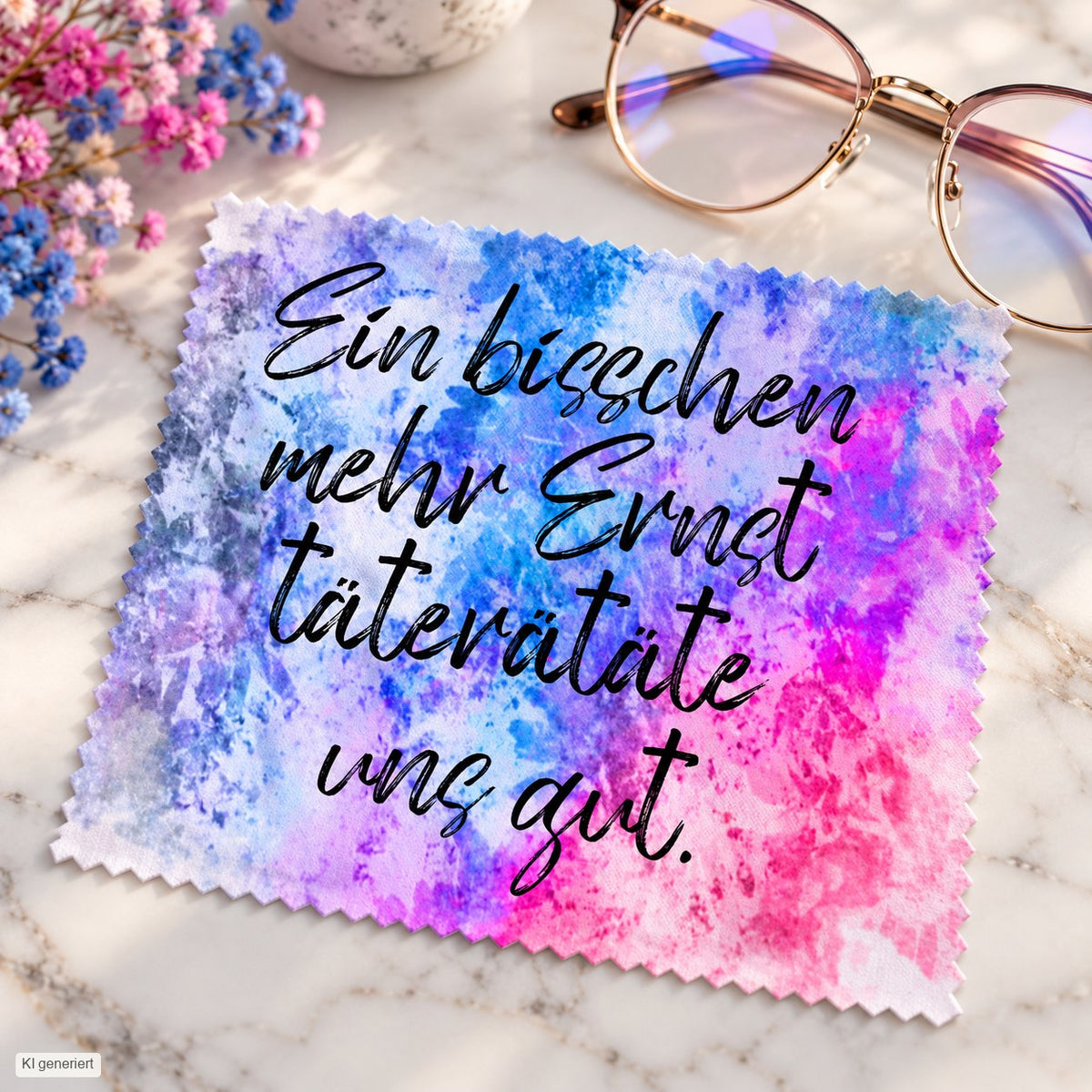Brillenputztuch - Objektivtuch Ein bisschen mehr Ernst täterätäte uns gut