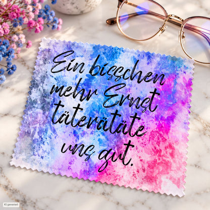 Brillenputztuch - Objektivtuch Ein bisschen mehr Ernst täterätäte uns gut
