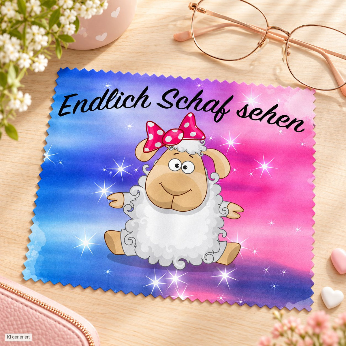 Brillenputztuch - Objektivtuch Endlich Schaf sehen