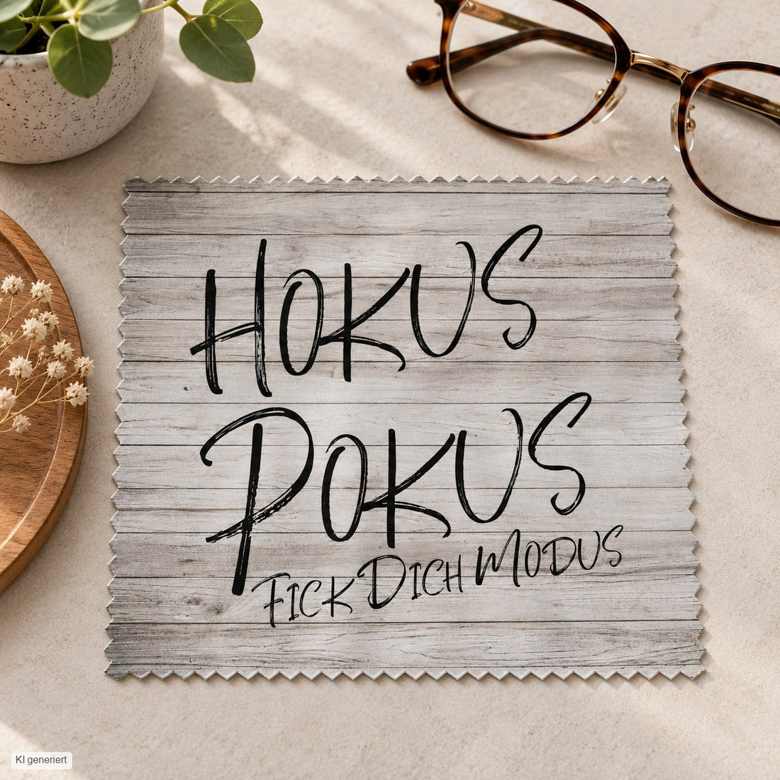 Brillenputztuch - Objektivtuch Hokus Pokus Fick Dich Modus