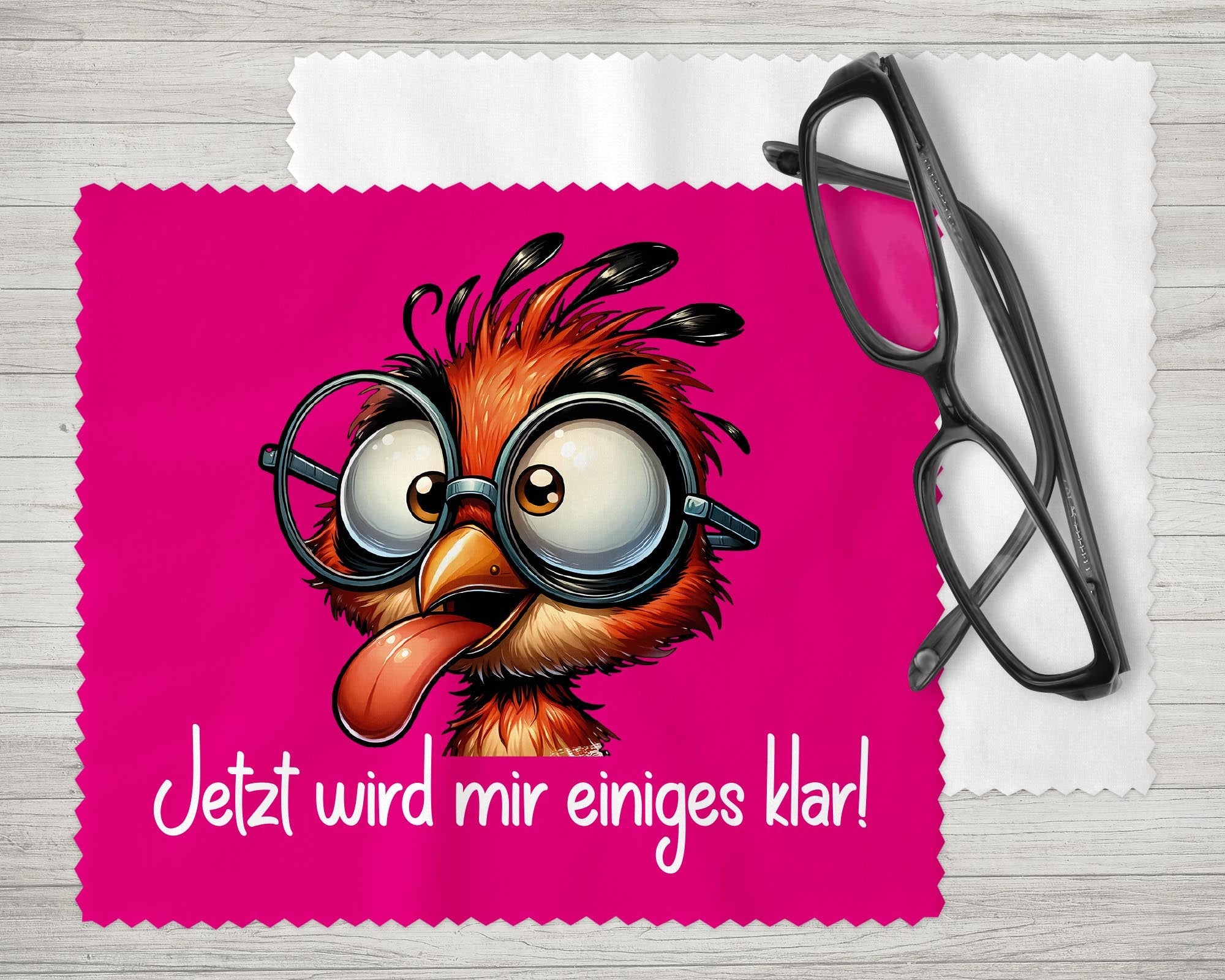 Brillenputztuch - Objektivtuch Jetzt wird mir einiges Klar! Küken - Zwergenstick