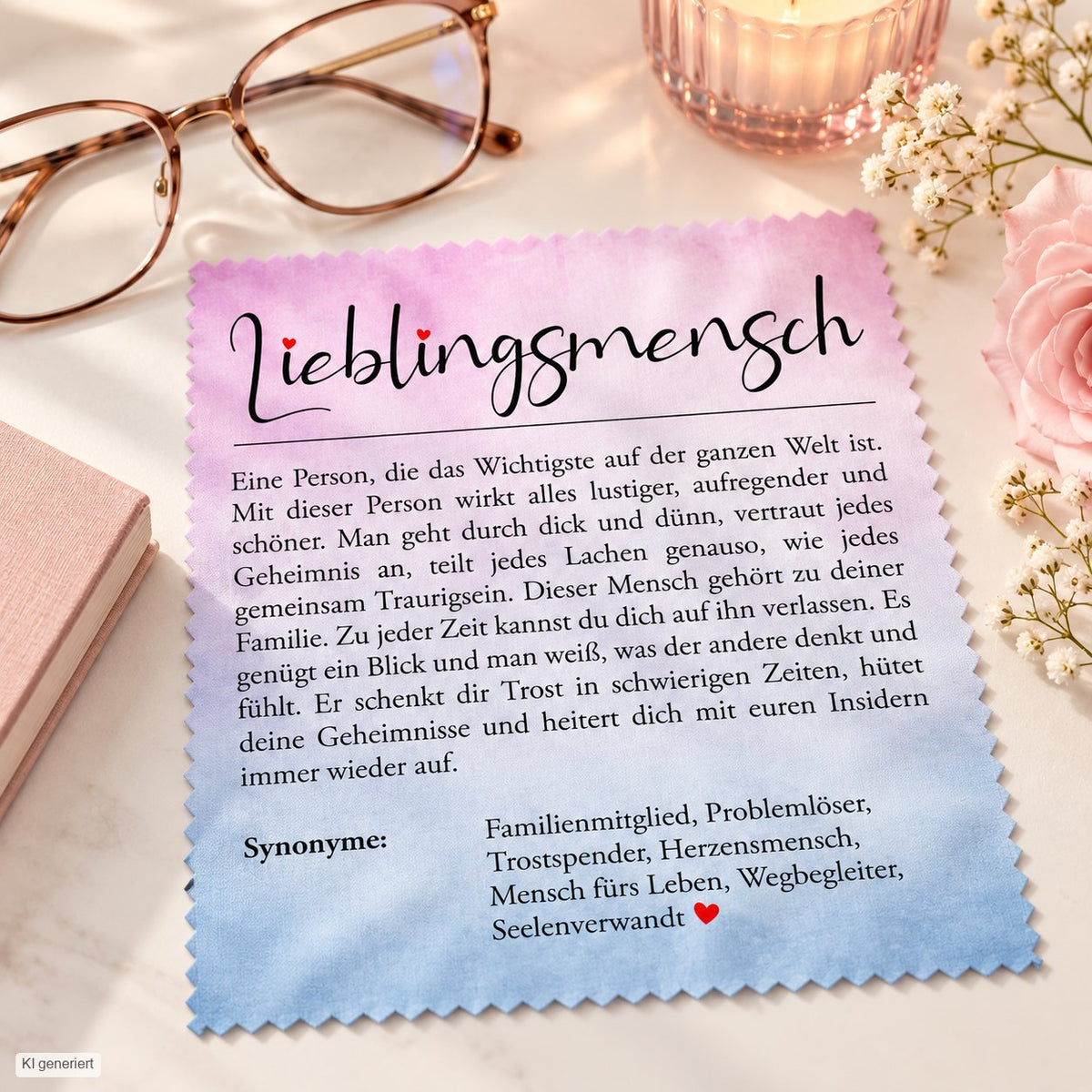 Brillenputztuch - Objektivtuch Lieblings Mensch Definition No.1