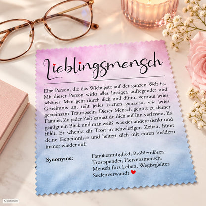 Brillenputztuch - Objektivtuch Lieblings Mensch Definition No.1