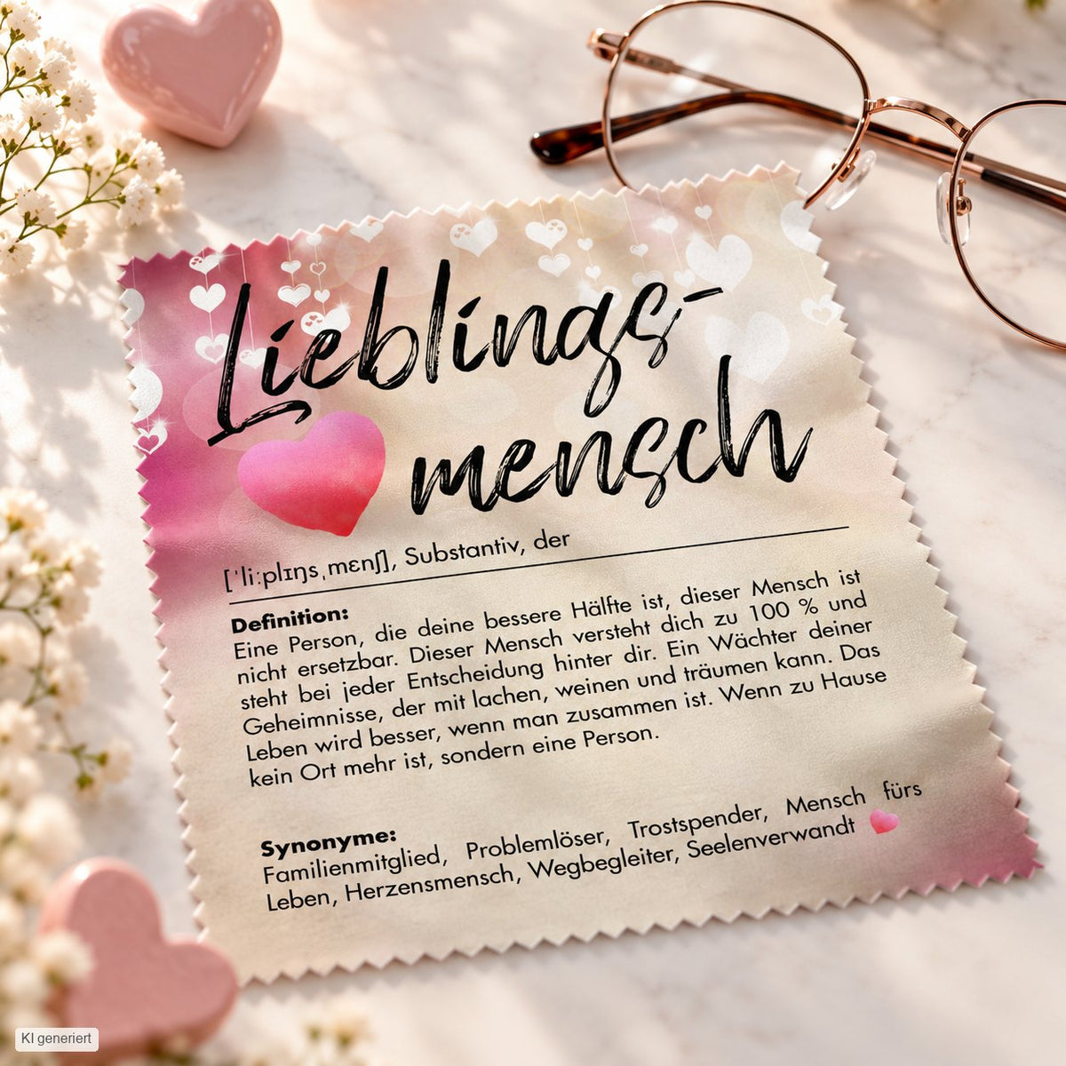 Brillenputztuch - Objektivtuch Lieblings Mensch Definition No.2