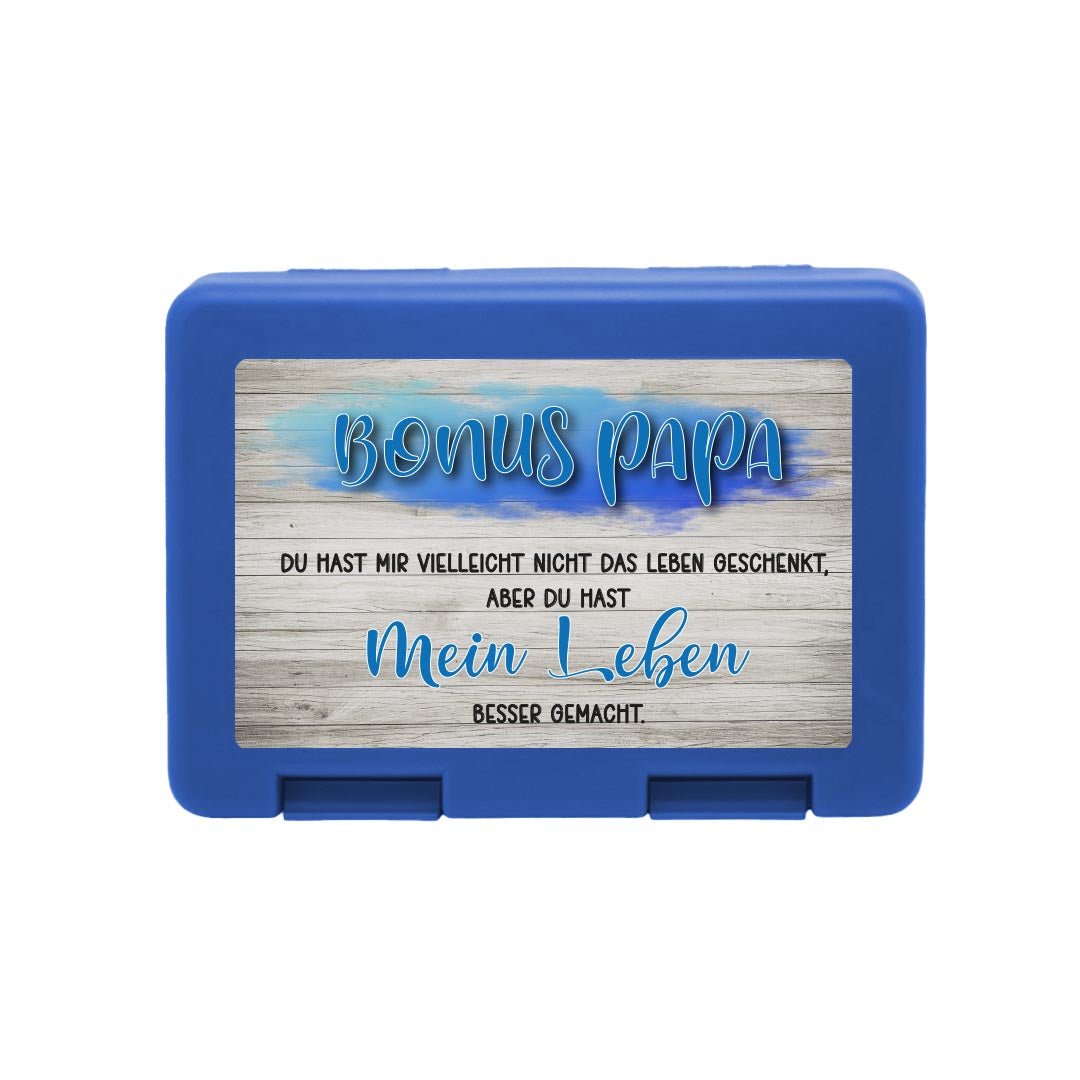 Brotdose "Bonus Papa" und Eschenholz - Hintergrund - Zwergenstick