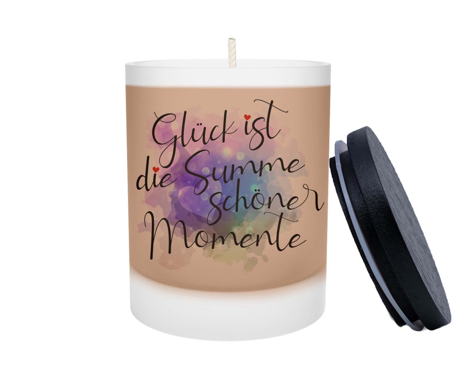 Duftkerze - Glück ist die Summe schöner Momente (Blau) - Zwergenstick