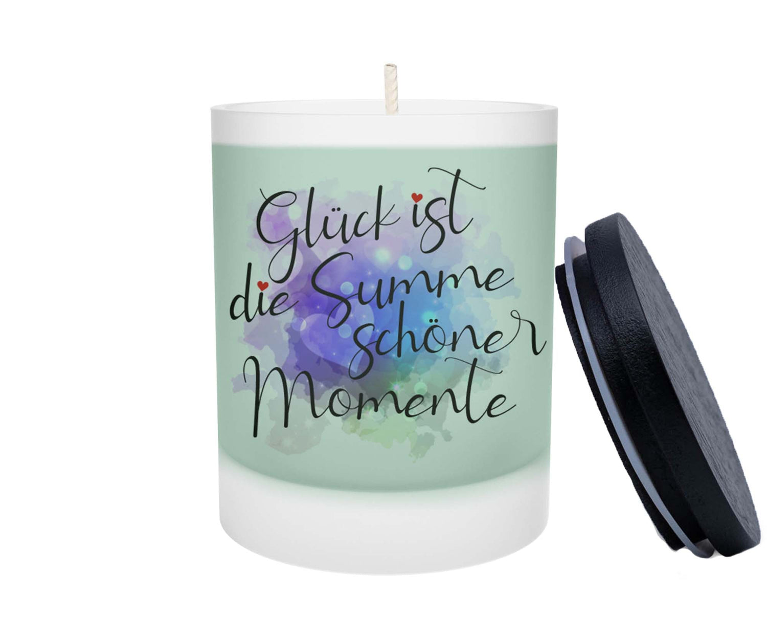 Duftkerze - Glück ist die Summe schöner Momente (Blau) - Zwergenstick