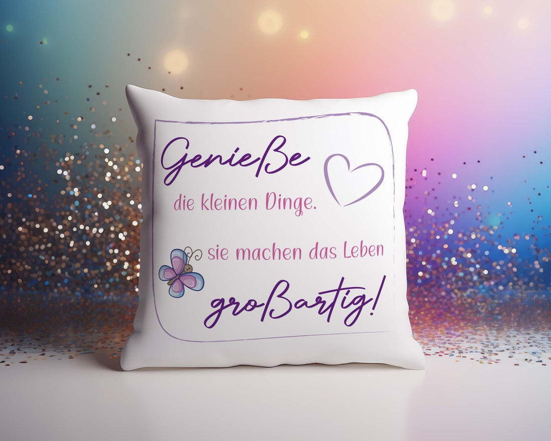 Glücksmomente Zitat - Kissen &