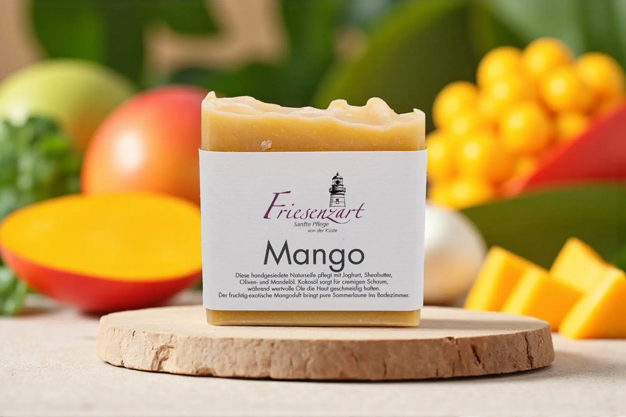 Mango – Fruchtige Joghurt - Seife mit Sheabutter - Zwergenstick