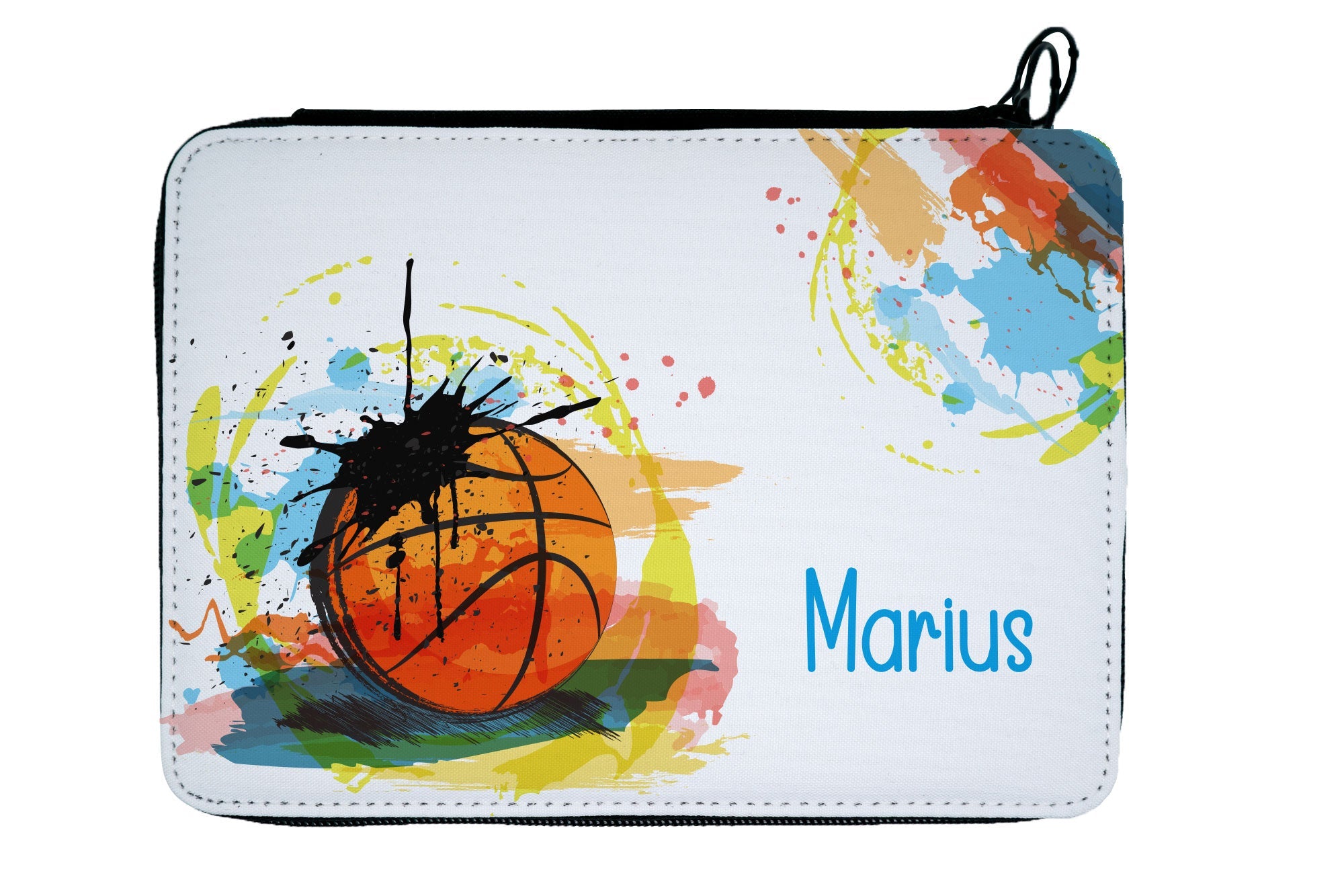 Personalisierbare, gefüllte Federmappe mit coolem Basketball - Design - Zwergenstick
