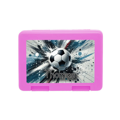 Personalisierte Brotdose mit Ball - Explosion - Motiv - Zwergenstick