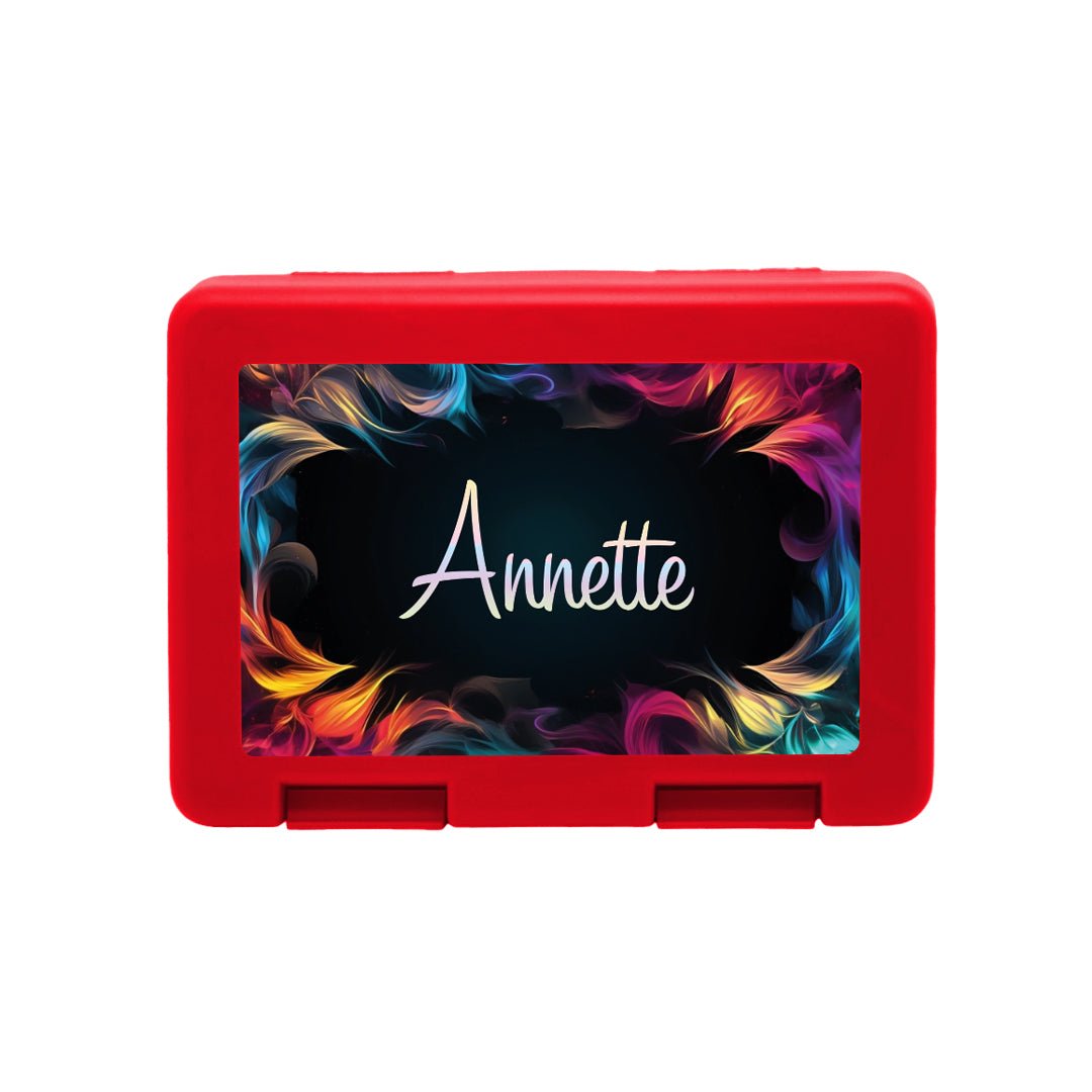 Personalisierte Brotdose mit Flames - Motiv - Zwergenstick