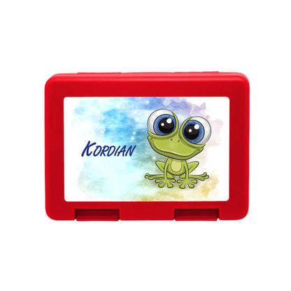 Personalisierte Brotdose mit Frosch - Motiv - Zwergenstick