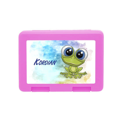 Personalisierte Brotdose mit Frosch - Motiv - Zwergenstick