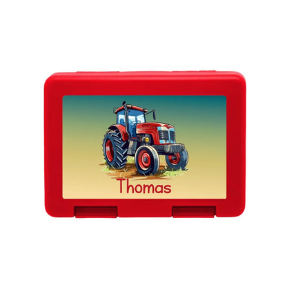 Personalisierte Brotdose mit Traktor - Motiv - Zwergenstick