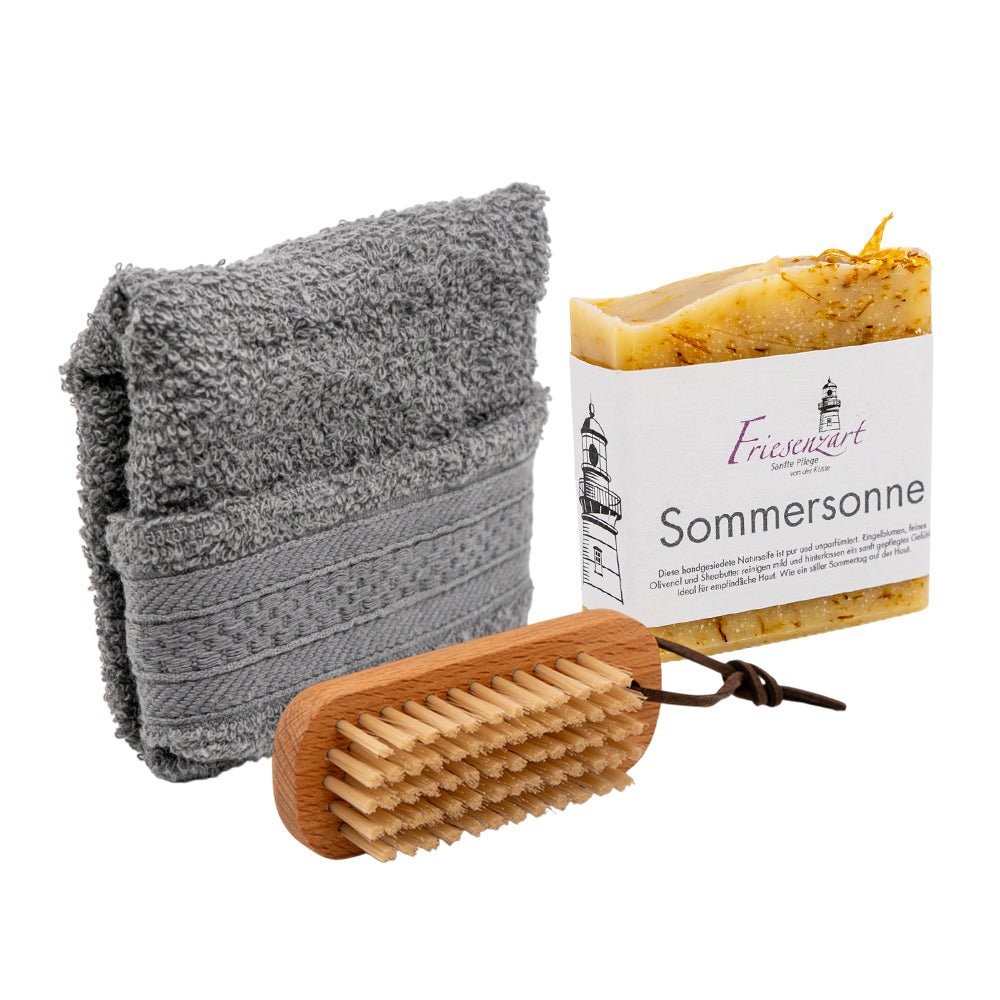 Pflege - Set „Sommersonne“ – Natürlich verwöhnen &amp; sanft pflegen - Zwergenstick