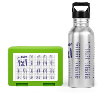 Schulstart Bundle No.1 – 1x1 Papier - Design Brotdose &amp; Trinkflasche - Zwergenstick