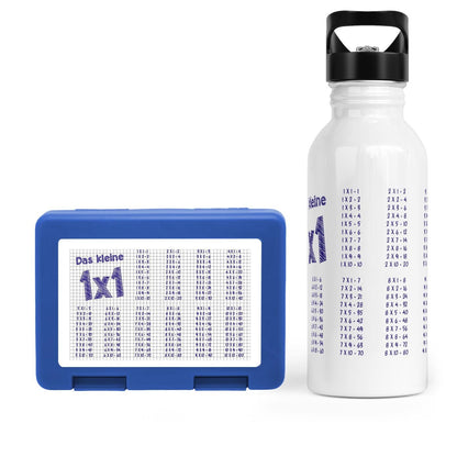 Schulstart Bundle No.2 – 1x1 Papier - Design Brotdose &amp; Trinkflasche - Zwergenstick