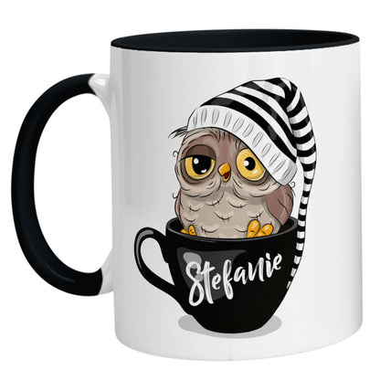 Tasse - Namenstasse Eule in Tasse (Personalisiert) - Zwergenstick