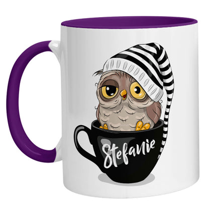 Tasse - Namenstasse Eule in Tasse (Personalisiert) - Zwergenstick