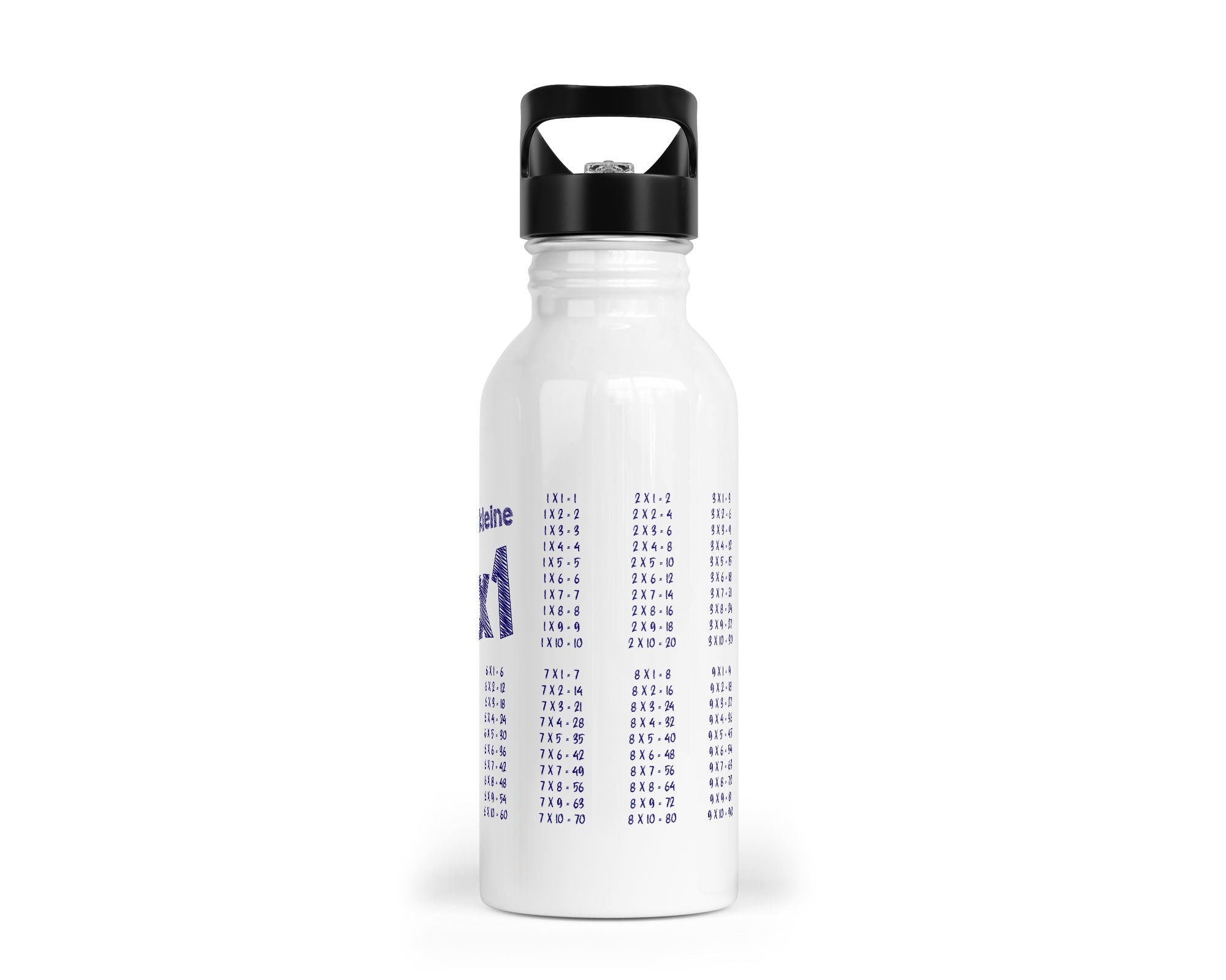 Trinkflasche mit kleinem 1x1 - Papier - Design - Zwergenstick