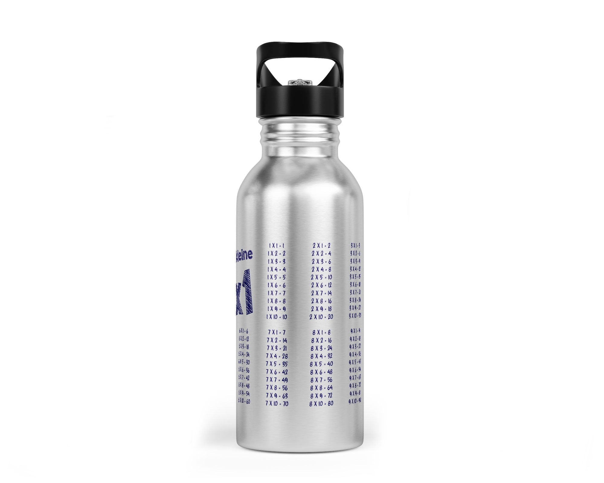 Trinkflasche mit kleinem 1x1 - Papier - Design - Zwergenstick