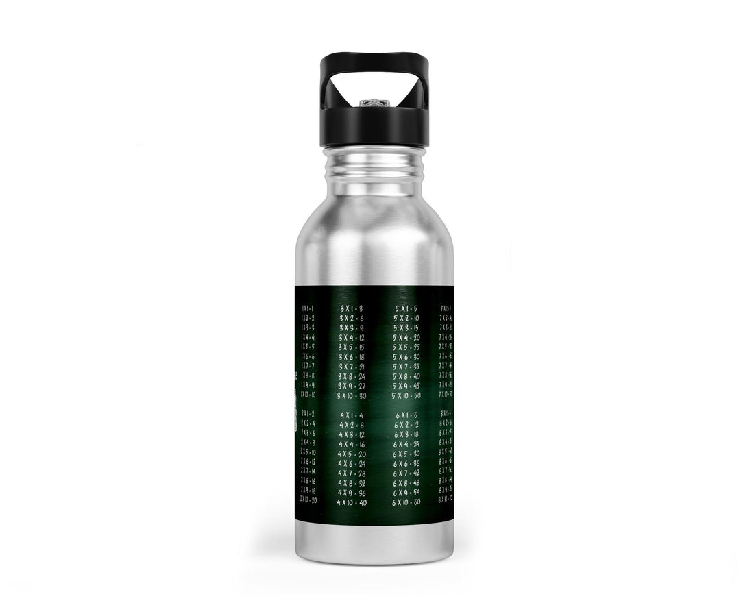 Trinkflasche mit kleinem 1x1 - Tafel - Design - Zwergenstick