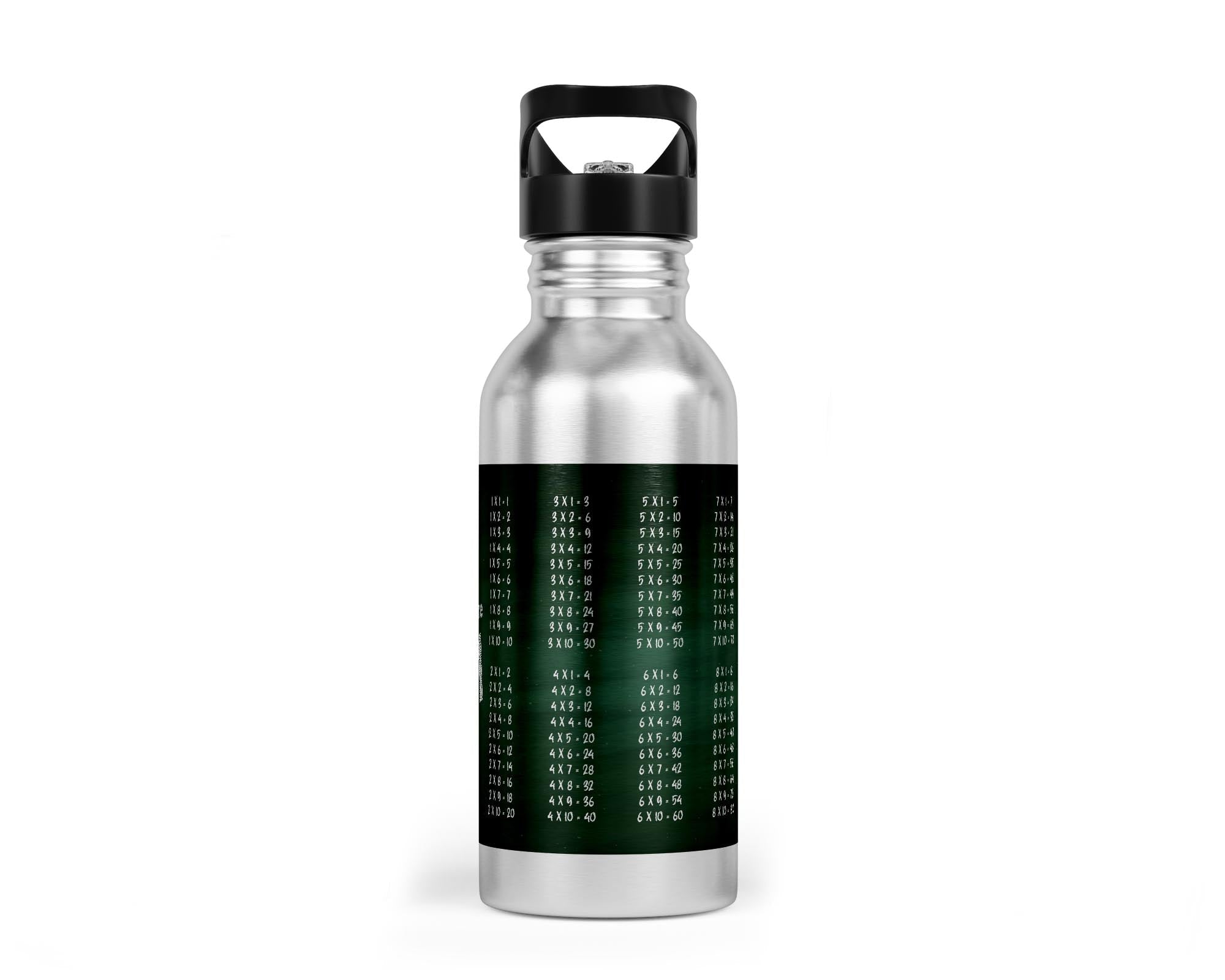 Trinkflasche mit kleinem 1x1 - Tafel - Design - Zwergenstick