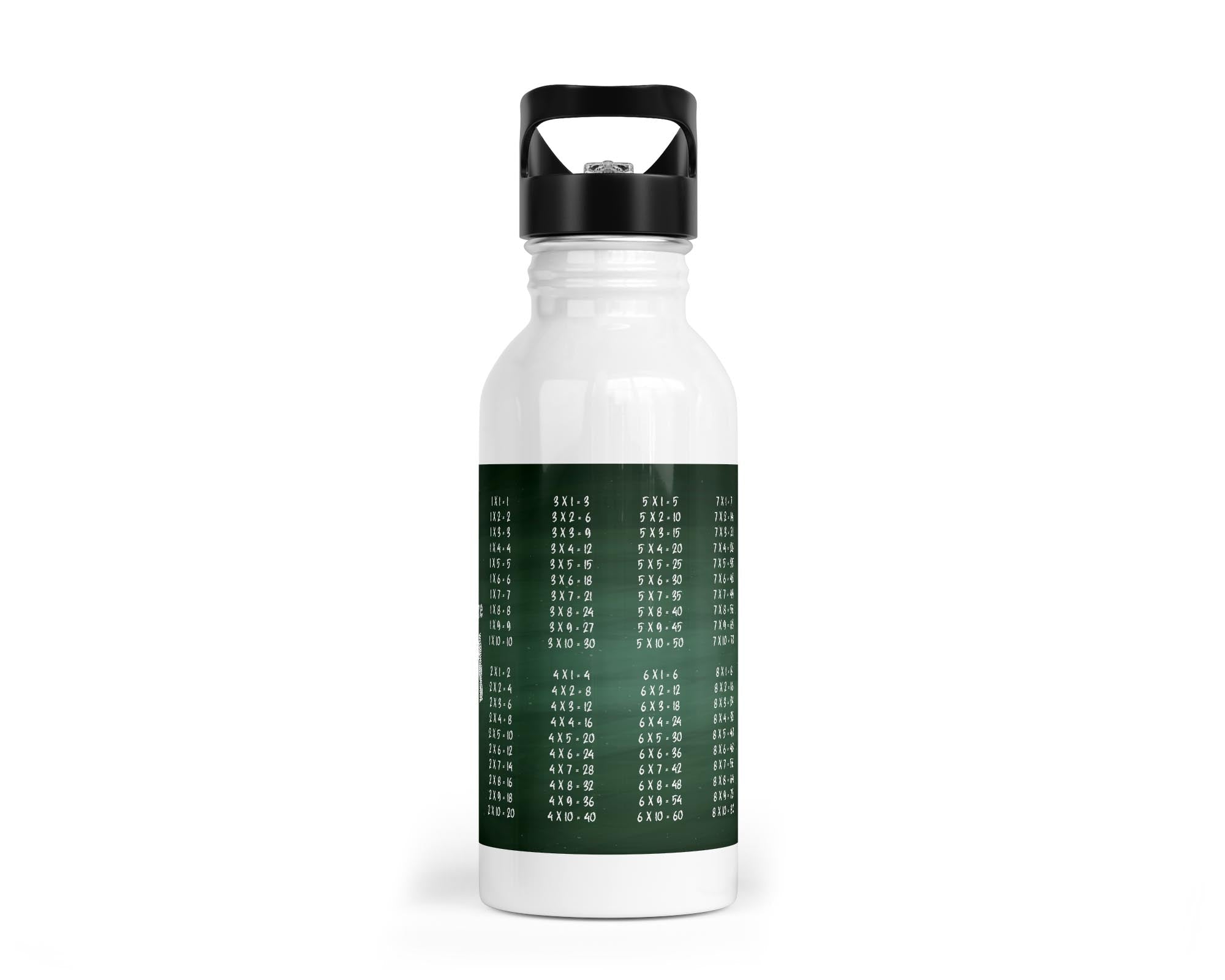 Trinkflasche mit kleinem 1x1 - Tafel - Design - Zwergenstick