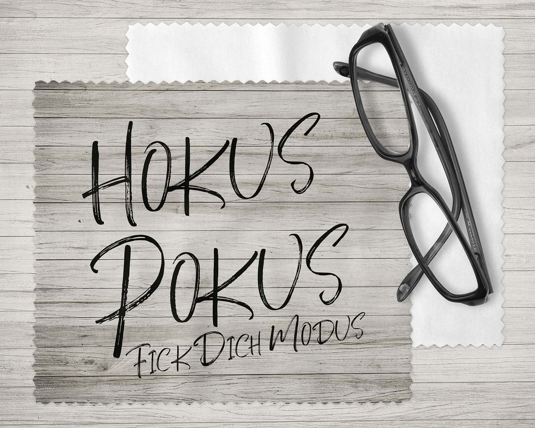 Brillenputztuch - Objektivtuch Hokus Pokus Fick Dich Modus - Zwergenstick