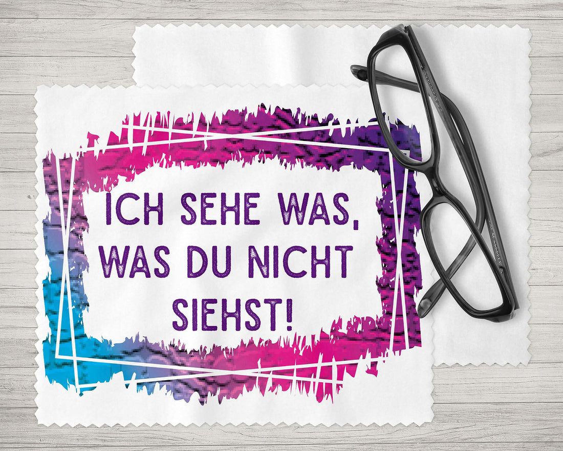 Brillenputztuch - Objektivtuch Ich sehe was, was Du nicht siehst! - Zwergenstick