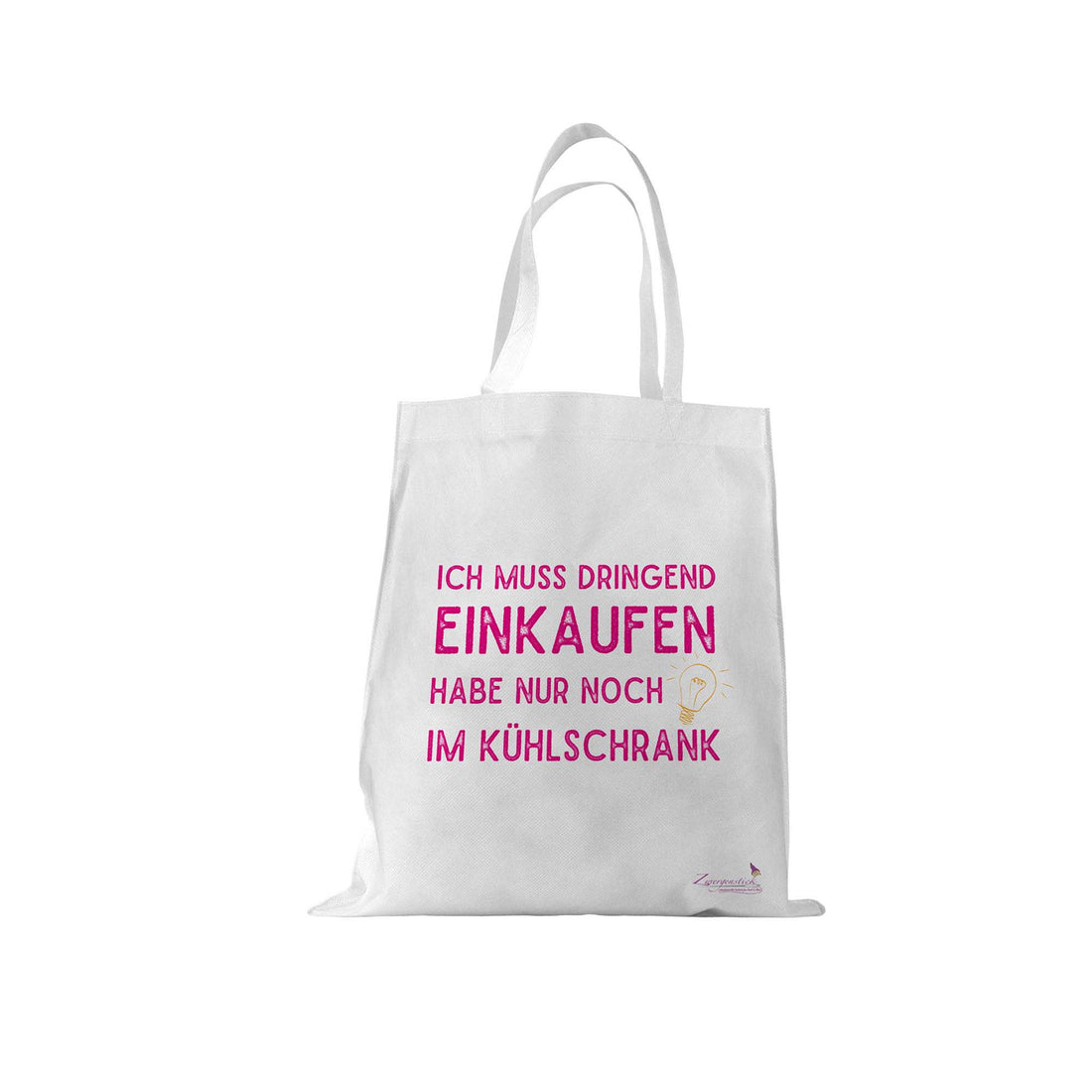 Einkaufstasche - Ich muss dringend einkaufen habe nur noch Licht im Kühlschrank - Zwergenstick