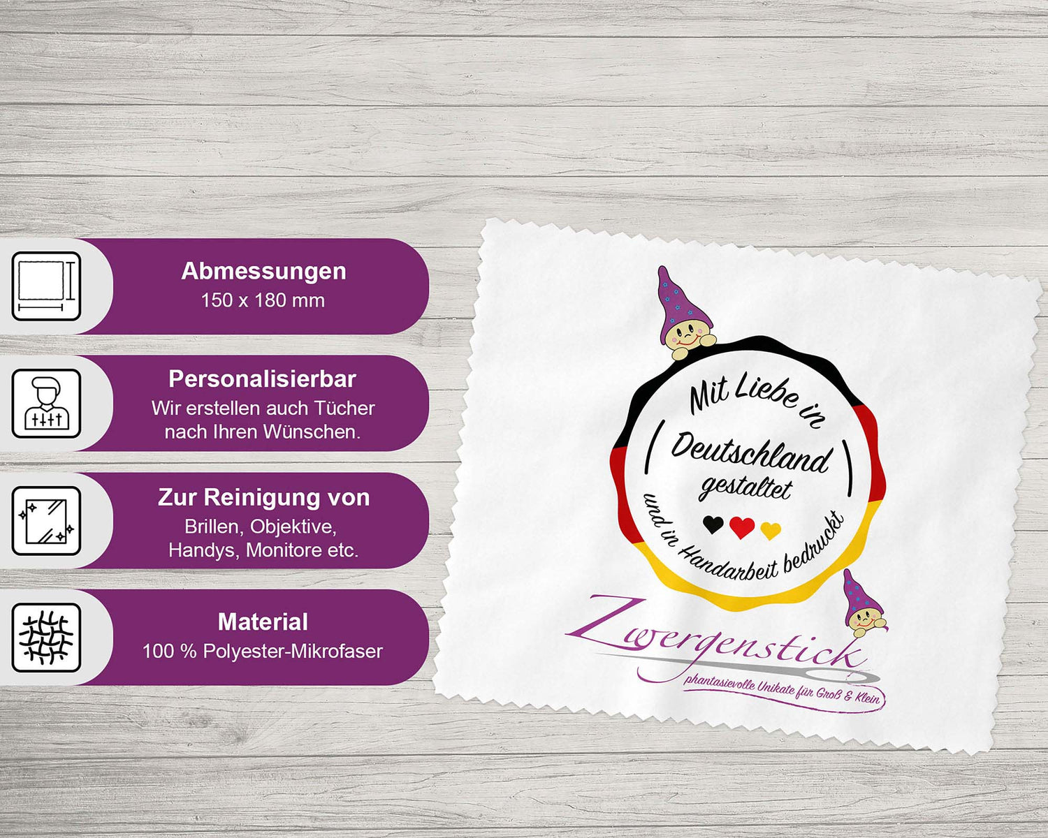 Brillenputztuch - Objektivtuch Lieblings Mensch Definition No.1 - Zwergenstick