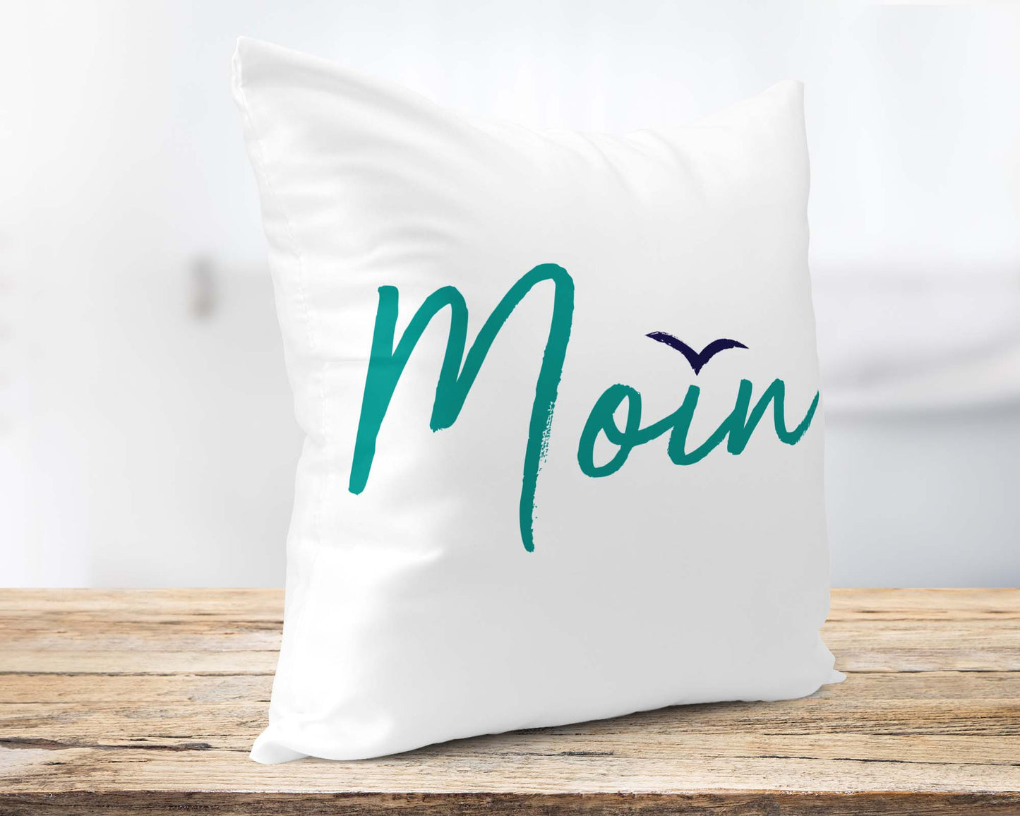 Norddeutsches Charme-Kissen 'Moin' im Modernen Design