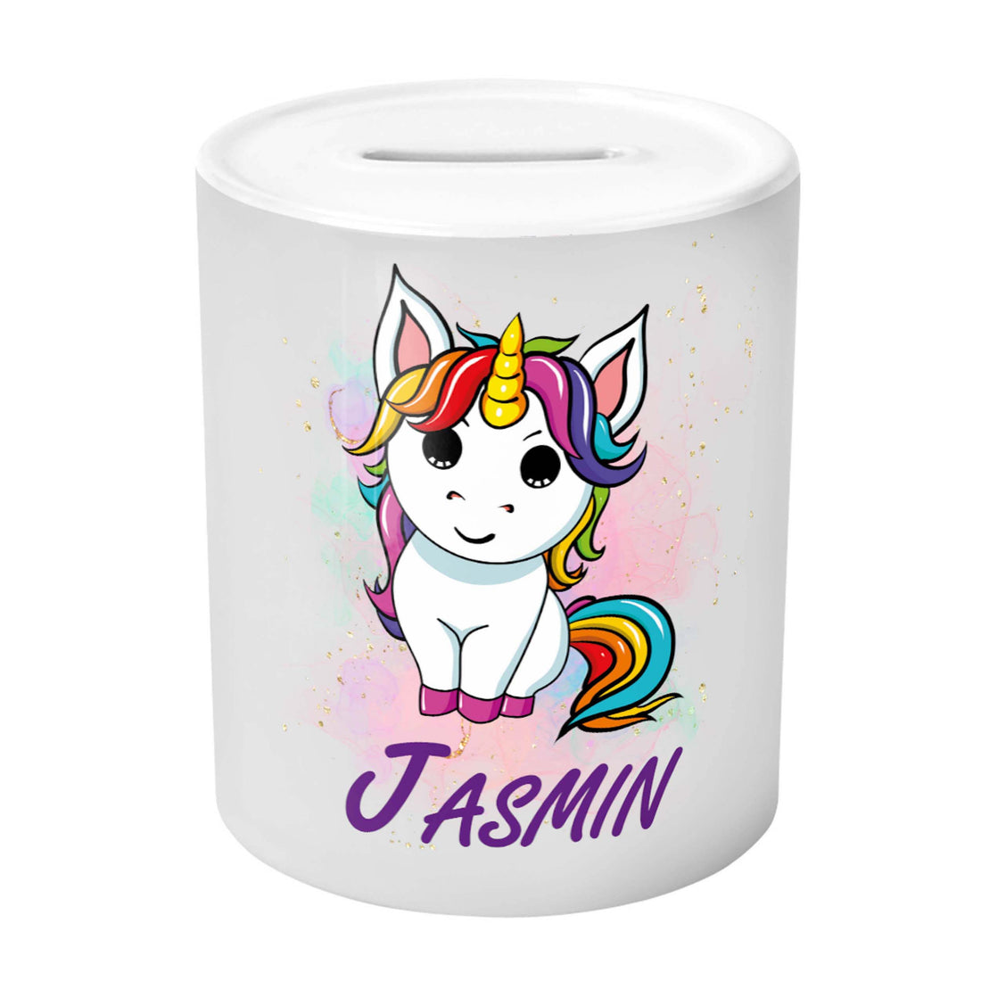 Spardose - Einhorn mit Namen (Personalisiert) - Zwergenstick
