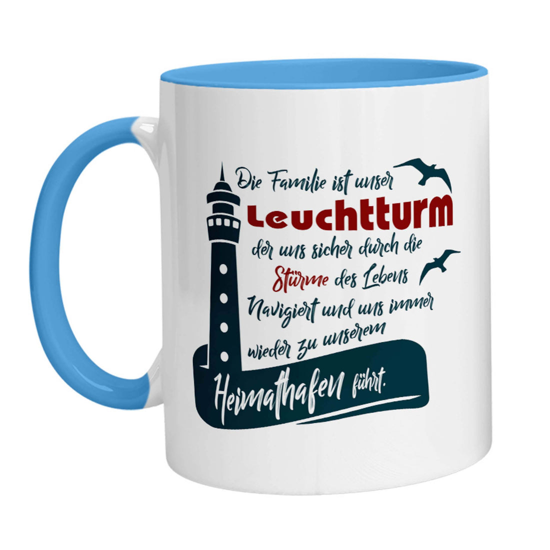 Tasse - Die Familie ist unser Leuchtturm - Zwergenstick