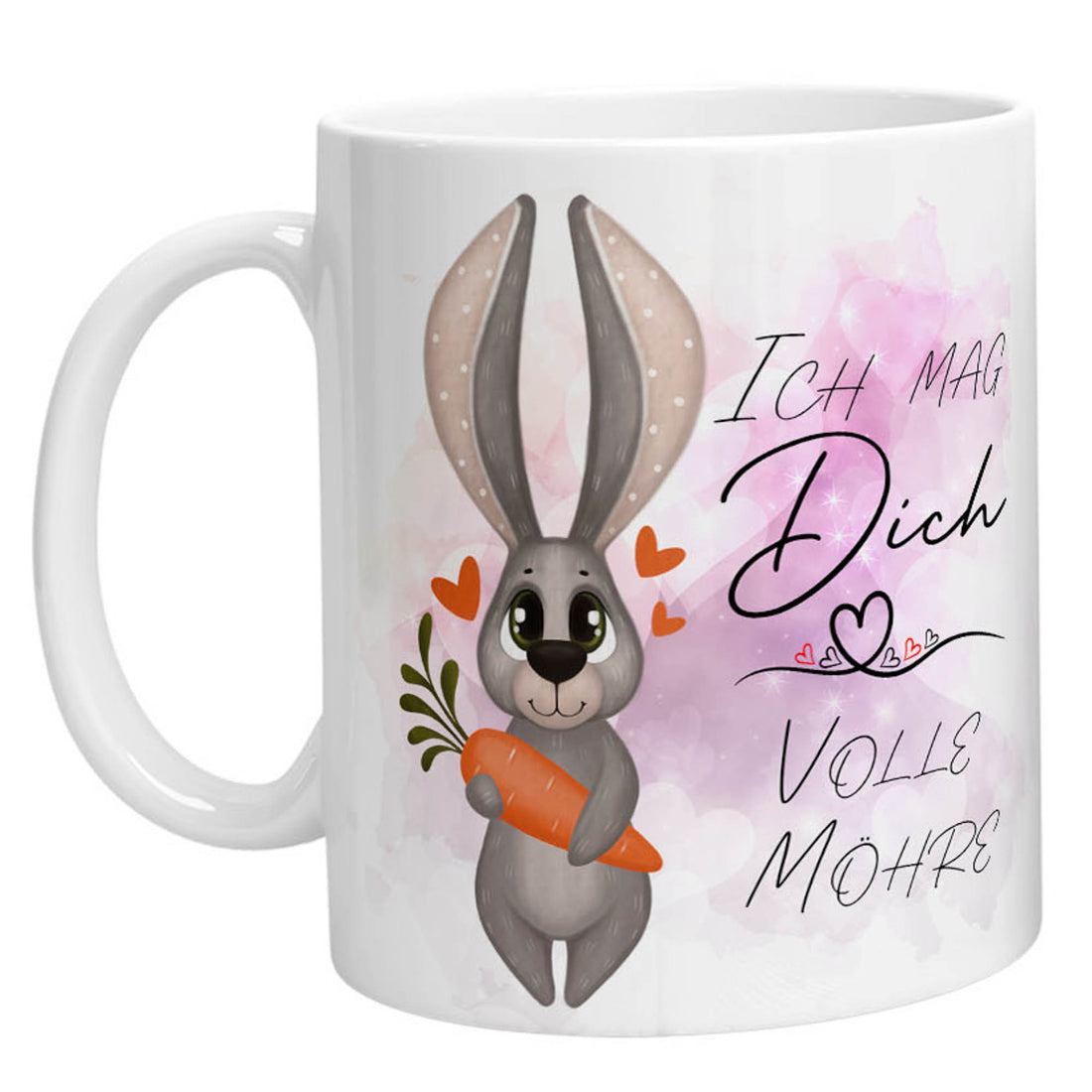 Tasse – Bild Ich mag Dich volle Möhre - Zwergenstick