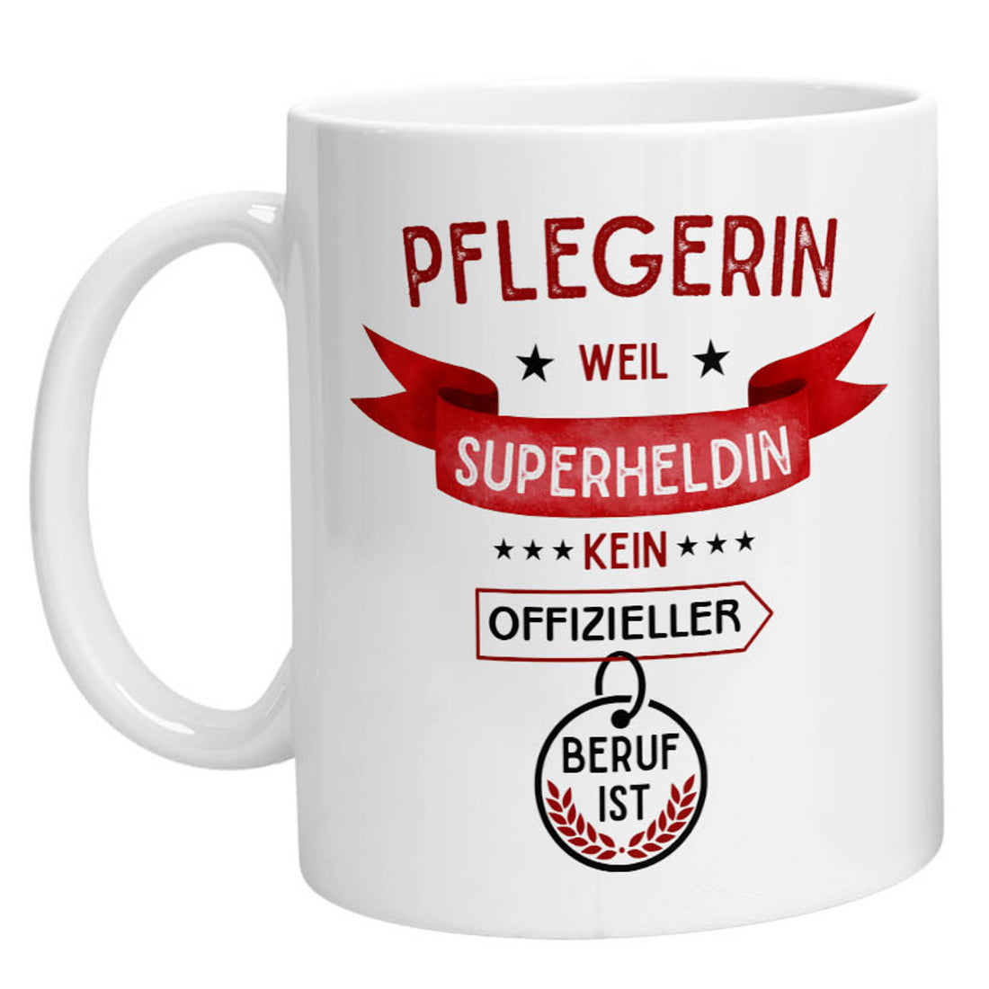 Tasse - Superheldin Pflegerin - Zwergenstick