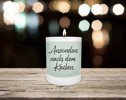 Duftkerze - Anzünden nach dem Kacken - Zwergenstick