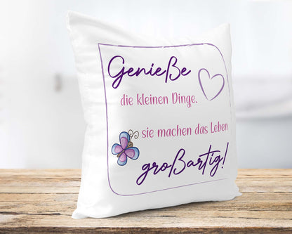 Glücksmomente Zitat - Kissen &